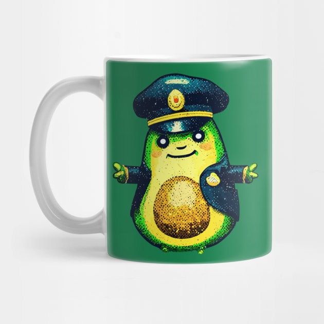 Retro avocado policeman by TomFrontierArt